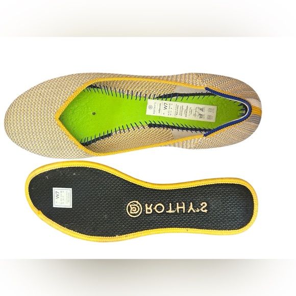 Rothy's The Flat Dandelion Triple Stitch Yellow Size 7 - Picture 2 of 6